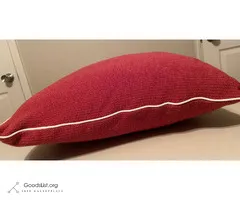 Lacoste Strawberry Red & White Pillow 18” X 18”